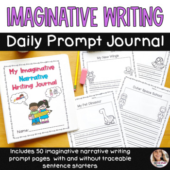 Preview of Imaginative Narrative Writing Daily Prompts Journal