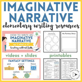 Preview of Imaginative Narrative Writing Resources for Elementary Students + Teachers