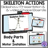 Imitating Actions Slideshow or Printable Skeletons, Hallow