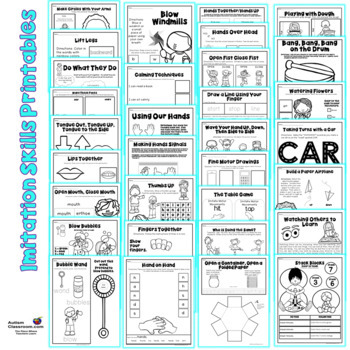 Imitation Skills Printables for Students with Autism & Similar Special Needs