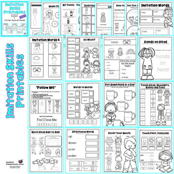 Download Imitation Skills Printables for Students with Autism & Similar Special Needs