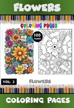 Preview of Immerse Yourself in Nature's Beauty with Spring Flower Coloring Pages Vol 2!