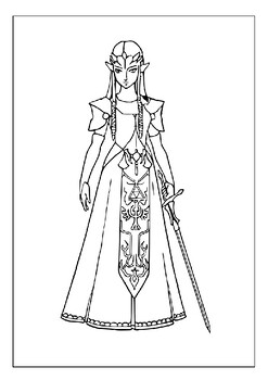 printable zelda coloring pages