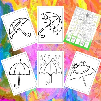 How To Draw Umbrella | Umbrella Drawing For Kids | How to draw a colorful  umbrella - YouTube