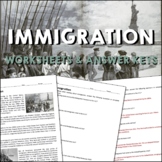 Immigration During the Gilded Age Reading Worksheets and A