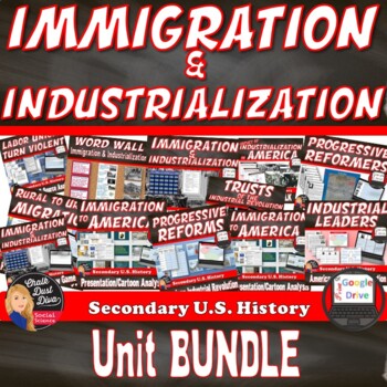 Preview of Immigration & American Industrial Revolution| UNIT BUNDLE | Print & Digital