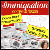 Immigration Lesson PowerPoint Presentation and Notes Sheet