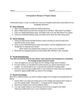 Preview of Immigration Museum Packet