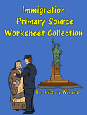 Immigration Primary Source Worksheet Collection