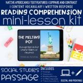 Immigration Reading Comprehension Mini Lesson Print + Digital