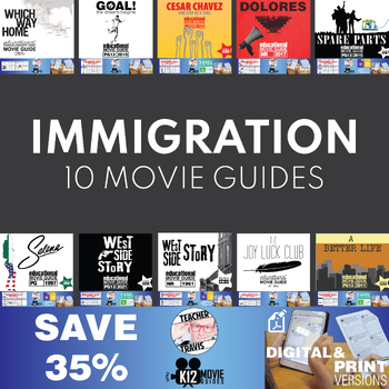 Preview of Immigration Related Movie Guide Bundle | 10 Movies Guide  | SAVE 35%
