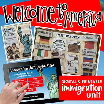 Preview of Immigration Project with Ellis Island Activities and Social Studies Lapbook