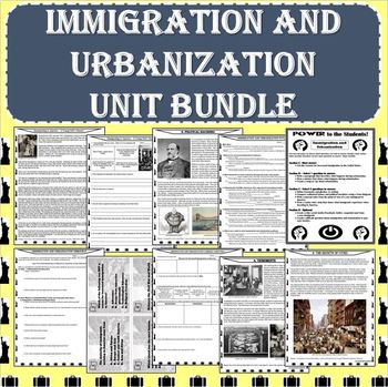 Preview of Immigration and Urbanization Unit BUNDLE