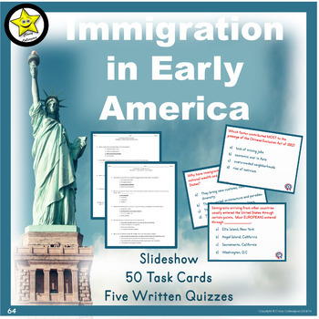 Preview of Immigration in Early America Review and Test Prep Distance Learning