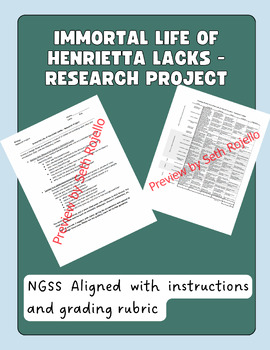 Preview of Immortal Life of Henrietta Lacks - Research Project