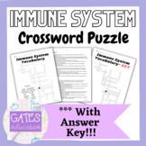 Immune System Crossword Puzzle Worksheet