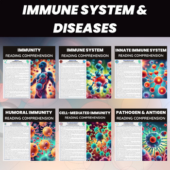 Preview of Immune System & Diseases Reading Passages | Immunity Unit  | Human Biology
