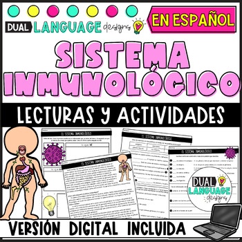 Preview of Immune System Spanish Reading Comprehension | Sistema inmunológico