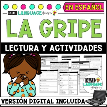 Preview of Immune System Spanish Reading Comprehension | la gripe