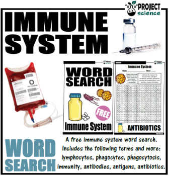 Preview of Immune System Word Search