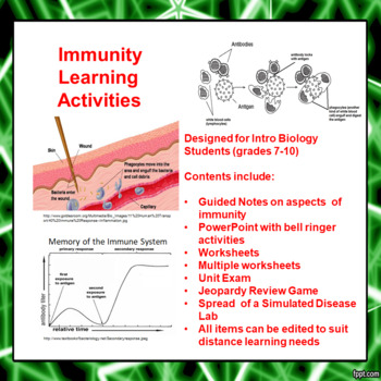 Preview of Immunity Learning Activities (Distance Learning)