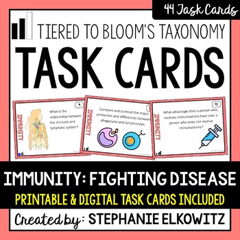 Preview of Immunity Task Cards | Printable & Digital