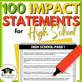 Impact Statement Examples - High School