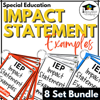 Preview of Impact Statement Examples for IEPs - Bundle