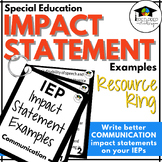 Impact Statements Resource Cards-Communication