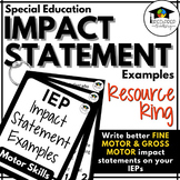 Impact Statements Resource Cards-Motor Skills