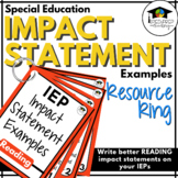 Impact Statements Resource Cards-Reading