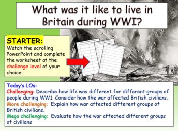 Preview of Impact of WWI on Civilians