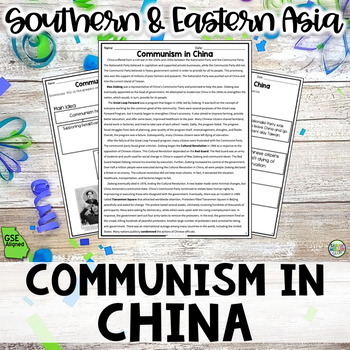 Preview of Impacts of Communism in China Reading Packet (SS7H3, SS7H3d) GSE Aligned