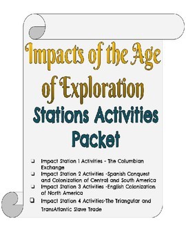 Preview of Impacts of the Age of Exploration-Student Packet & Stations Activities Resources
