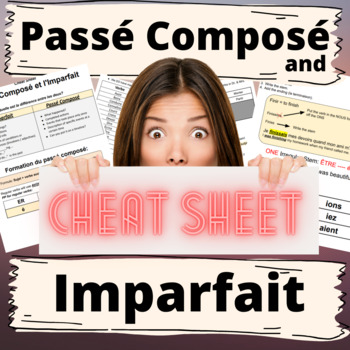 Preview of Imparfait Passé Composé | French Notes Cheat Sheet Poster