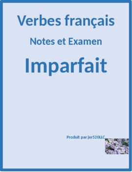 Preview of Imparfait (Imperfect in French) Study Guide and Test