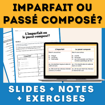 Preview of Imparfait ou Passé Composé - Lesson slides, notes and exercises