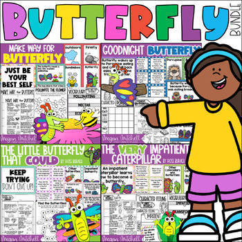 Preview of Impatient Caterpillar & Butterfly Bundle Book Companion Reading Comprehension