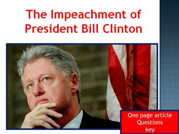 Preview of Impeachment of President Bill Clinton