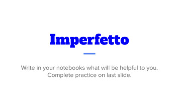 Preview of Imperfect Notes/ Practice