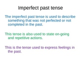 Imperfect Spanish Tense