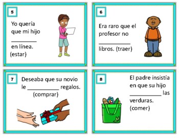 Imperfect Subjunctive Spanish Task Cards: Imperfecto de Subjuntivo