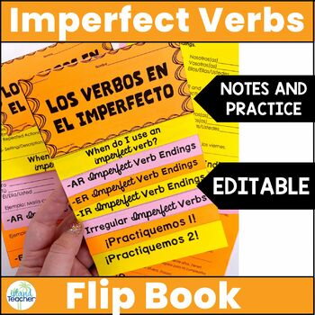 Preview of Spanish Imperfect Tense Verbs Interactive Flip Book Editable