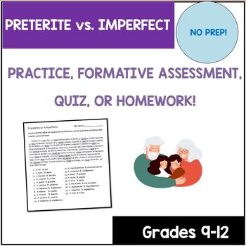 Preview of Imperfect vs. Preterite Spanish Reading:  preterito vs. imperfecto