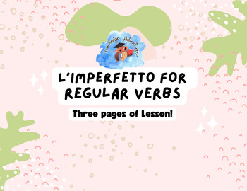 Preview of Imperfetto verb tense- part 1