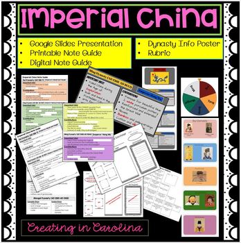 Preview of Imperial China Note Guide, Presentation and Poster Bundle