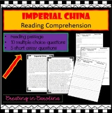 Imperial China Reading Comprehension Packet- No Prep