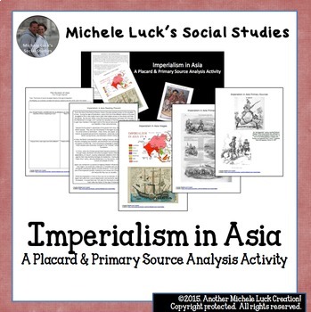 Preview of Imperialism 4-Thought Organizer Reading Guide & Primary Sources on Asia