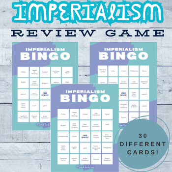 Preview of Imperialism BINGO GAME- 30 Different cards! - 6th 7th 8th 9th Grade Friendly