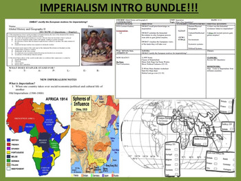 Preview of Imperialism Intro Bundle - Close Reads + Interactive Maps + Trick to Remember!!!